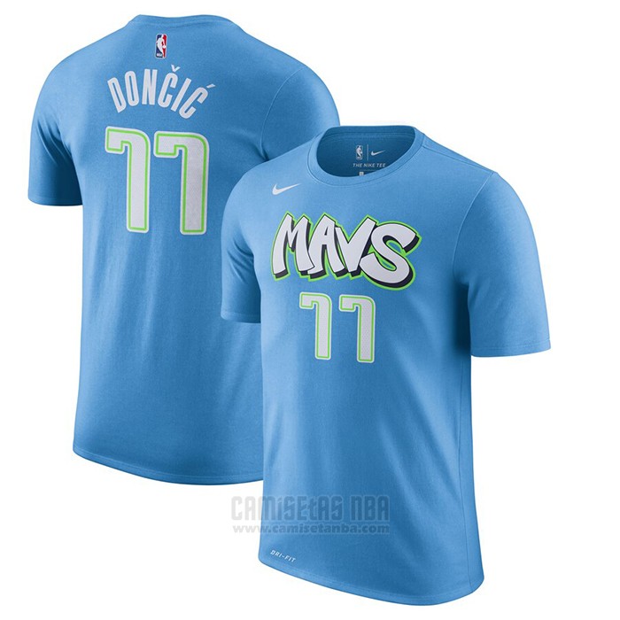 Camiseta Manga Corta Luka Doncic Dallas Mavericks Azul